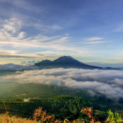 Being able to catch sunrise at 1,717m above sea level on top of Mt Batur was really nice. You get to see the caldera, the monkeys that are living there, as well as being able to cook breakfast (eggs) in the crater (it's an active volcano) was really worth the 2-hour hike that starts at 4am (pickup from the homestay at 2am!). The mountains in the foreground are Mt Abang and Mt Agung, which is the highest point in the island of Bali at 3,031m.
